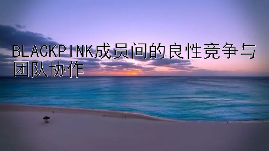 BLACKPINK成员间的良性竞争与团队协作