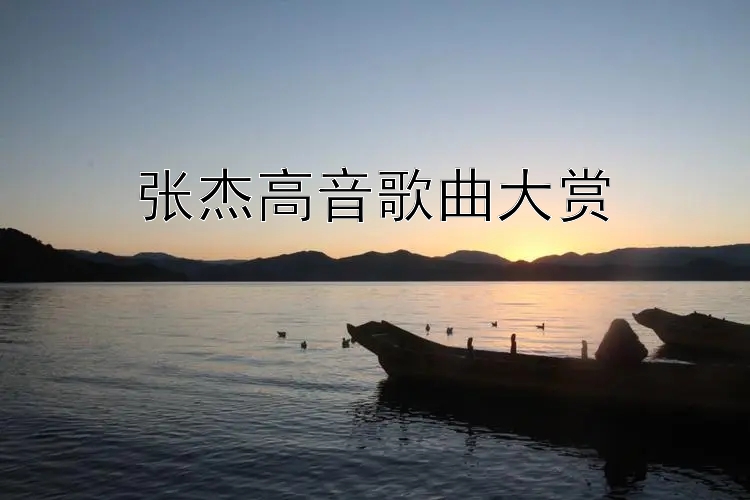 张杰高音歌曲大赏