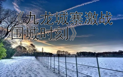 《九龙城寨激战围城时刻》