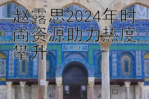 赵露思2024年时尚资源助力热度攀升