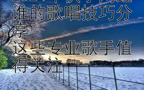 2024年快手网红谁的歌唱技巧分享  
这些专业歌手值得关注