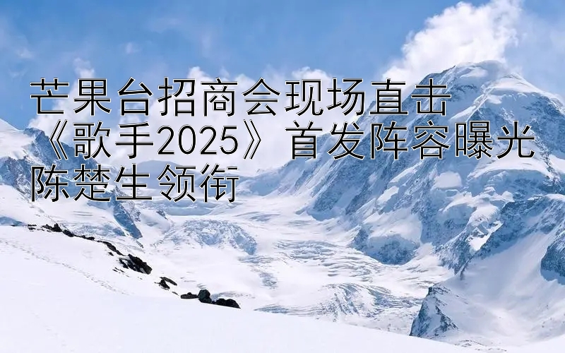 芒果台招商会现场直击  
《歌手2025》首发阵容曝光陈楚生领衔